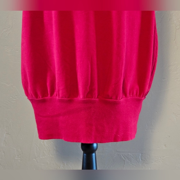 [EXPRESS] Red Sweater Dress ♡ Cuffed  Sleeve Scoop Neckline《L》 - Picture 4 of 16